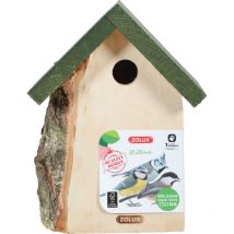 Nichoir en bois massif entrée ø28 mm pour oiseaux mésange - zolux