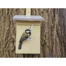 Nichoir pour oiseaux mésange charbonniere avec toit en zinc Esschert Design