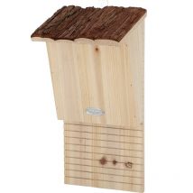 Nichoir pour chauve souris avec toît en écorce