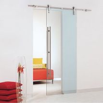 Mengual - Ensemble de porte complet (nicola) inoxydable. Verre