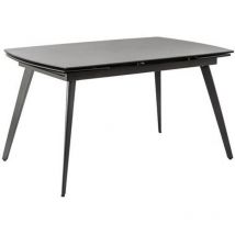 Nicolas - Ausziehbarer Tisch (140/200 x 90 cm) aus anthrazitfarbener Keramik