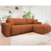 Bestmobilier - Nicole - canapé d'angle réversible 4 places convertible avec coffre en tissu