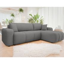 Bestmobilier - Nicole - canapé d'angle réversible 4 places convertible avec coffre en tissu