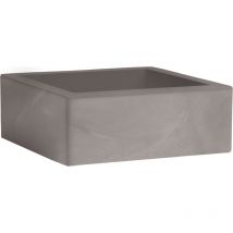 Fioriera quadrata resina minos cm. 60 cenere