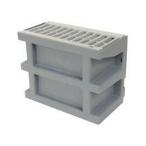 Nicoll - Englische Couette mit grauem Gitter, 20 cm hoch, 134 cm3.