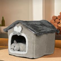 Katzennest Katzenhaus, Haustier-Bett-Zelt, Indoor-Katzenbett mit abnehmbarem, waschbarem, gepolstertem Kissen, für kleine, mittelgroße Haustiere, die