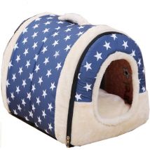 Nid pour animaux de compagnie 2-en-1-doux et chaud-antidérapant-pliable-hiver et été-doux et confortable sac de couchage-taille