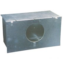 Idroweb - Nido esterno x gabbia conigli omz acciaio zinc cm 45x24 h.cm 25 (2 pezzi)