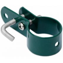 Collier de serrage Ø34mm Serre-joint en métal pour poteau de clôture rond Serre-joint avec vis Accessoires clôture grillagée Vert