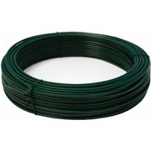 Rouleau de Fil Métallique enduit de pvc 70 m de long métal revêtu de plastique Ø3,8mm Vert - Niederberg Metall