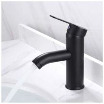 Odipie - niemals verwendet] 1pc Waschbecken Mischbatterie Edelstahl Bad Wasserhahn Kalt-und Warmwasser Waschbecken Mischbatterie Schwarz