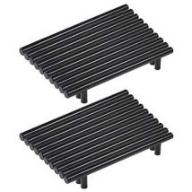 Odipie - niemals verwendet] 20er-Set schwarze Küchenschrankgriffe, Edelstahl, schwarzer Schrankgriff, T-Griff, Küche, ø 12 mm (Lochabstand: 160 mm)