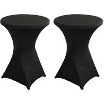 Niemals verwendet] 2er-Set schwarze Bezüge für hohen Klapptisch 110cm hoch 60cm Kreis