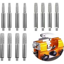 Niemals verwendet] Kettensägen-Schleifstein, Kettensägen-Schleifstein, 12 Stück Diamantierter Kettensägen-Schleifstein mit hoher Härte (4 mm, 4,8 mm,