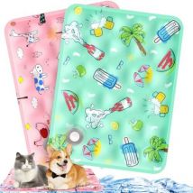 [NIEMALS VERWENDET] Hundekühlmatte Hundekühlmatte Katzenkühlmatte Resistant Hundekühlmatte Selbstkühlend, Hundekühlmatte Katze, 40x50cm, Grün