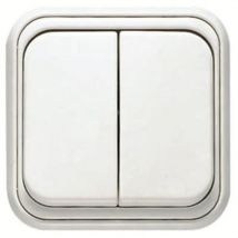 1511 bl Interruttore doppio su bianco - Niessen
