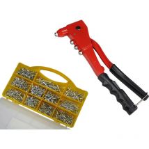 Nietzange Nieten Zange mit 650 teiligem Blindnieten Sortiment