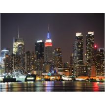 Ag Art - Night city , photo murale intissée, 360x270 cm, 4 parts