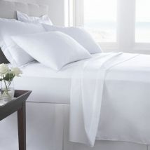 Night Zone 100% Egyptian Cotton 800 Thread Count Fitted Sheet, White, Single