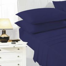 Night Zone - Easy Care Polycotton Duvet Cover Set, Navy Blue, King