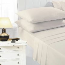 Night Zone - Easy Care Polycotton Extra Deep Fitted Sheet, Cream, King