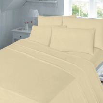 Night Zone - Polycotton Percale 180 Thread Count Extra Deep Fitted Sheet, Latte, Double