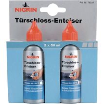 Dégraissant serrure NIGRIN – 2 x 50 ml – Efficace jusqu'à -50°C – Entretien voiture