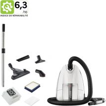 Nilfisk - Aspirateur Traineau, Avec 3 Accessoires, Sac Inclus, Filtre hepa 14, Blanc - Elite