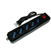 Presa Multipla 5 Schuko con Interruttore Cavo 1,5mt Nera