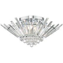 Nimbus – Plafonnier en cristal poli – 5 ampoules – Hauteur 28 cm, Diamètre 60 cm, Dimmable, IP20