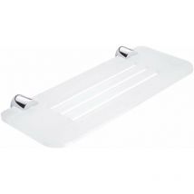 Bormo - Mensola con foro fresato, lunghezza 30 cm, plexiglass opaco/cromo br X330-26 - Nimco