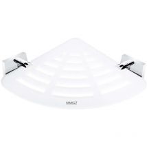 Keira - IXI-Eckregal mit gefrästen Löchern, Plexiglas/Chrom ke X211-26 - Nimco