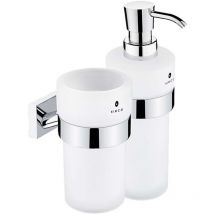 Nimco - Keira - Spender Und Glashalter, Mattes Glas/chrom Ke 2205831w-26