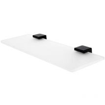 Kibo - Ablage, Länge 40 Cm, Milchglas/schwarz Matt Ki-14091b-40-90 - Nimco