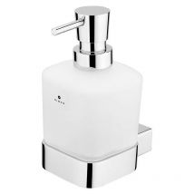 Nimco - Kibo - Seifenspender Mit Halter, Milchglas / Chrom Ki 14031c-26