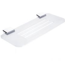 Kibo - Tablette avec trous fraisés, longueur 300 mm, plexiglas mat/chrome Ki X330-26 - Nimco