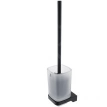 Nimco - Maya - Brosse de toilette avec support, verre dépoli/noir mat mac 29094CN-90