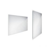 Miroirs - Miroir avec éclairage led, 1000x700 mm, aluminium zp 9004 - Nimco