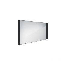 Nimco - Miroirs - Miroir avec éclairage led, 1200x650 mm, aluminium/noir zpc 41006-90
