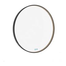 Nimco - Miroirs - Miroir avec éclairage led, diamètre 70 cm, touches tactiles, noir zpc 31001RVX-90