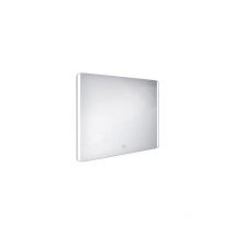 Nimco - Miroirs - Miroir dans un cadre avec éclairage led, 900x700 mm, aluminium zp 17004V