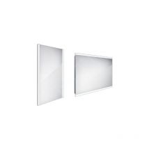 Nimco - Miroirs - Miroir de salle de bains led 400 x 600 mm, carré, aluminium zp 11000