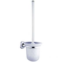 Monolit - Scopino wc con supporto a parete, vetro opaco/cromo mo 4094C-26 - Nimco