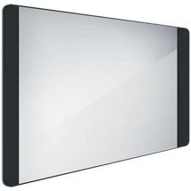 Nimco - Spiegel - Spiegel mit LED-Beleuchtung, 100x60 cm, Aluminium/schwarz zpc 42004-90