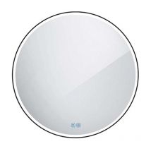 Nimco Spiegel - Spiegel mit LED-Beleuchtung, Durchmesser 80 cm, Berührungssensor, schwarz ZPC 28002RVX-90