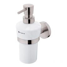 Unix - Distributeur de savon liquide avec support, acier inoxydable brossé unm 13031KU-T-10 - Nimco