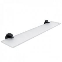 Unix - Étagère, longueur 60 cm, verre dépoli/noir mat unc 13091B-60-90 - Nimco