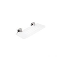 Unix - Tablette ixi, longueur 300 mm, plexiglas mat/acier inoxydable poli unm X330-10 - Nimco