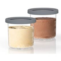 Ninja - dessert tubs - pack of 2 [4437KU300EUUK] official accessory compatible with ice cream maker NC300UK, grey/clear