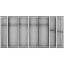 Besteckkasten für Schubladen Set Cuisio kb 1000mm - Besteckorganizer passend zu Merivobox, Kunststoff/Aluminium graphit - Ninka